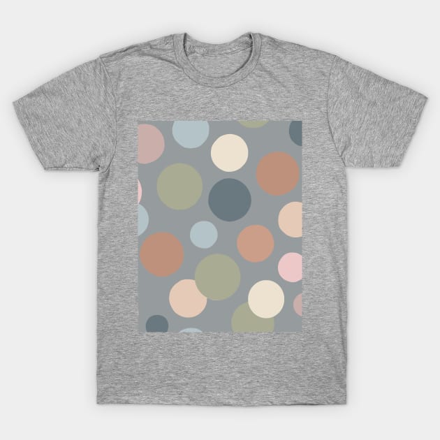 Retro colors abstract circles design pattern T-Shirt by ankka